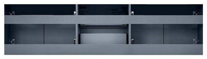 Geneva Transitional Dark Grey 72" Double Vanity with 30" Led Mirror, no Top