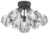 Fredrick Ramond Elise Medium Semi-Flush Mount, Black*