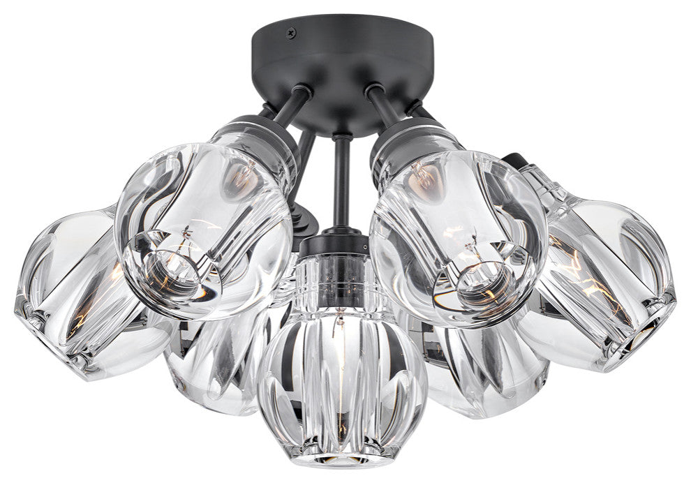 Fredrick Ramond Elise Medium Semi-Flush Mount, Black*