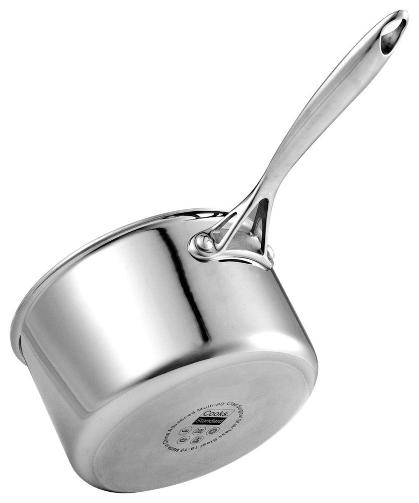 Cooks Standard Multi-Ply Clad Stainless-Steel 3-Quart Covered Sauce Pan