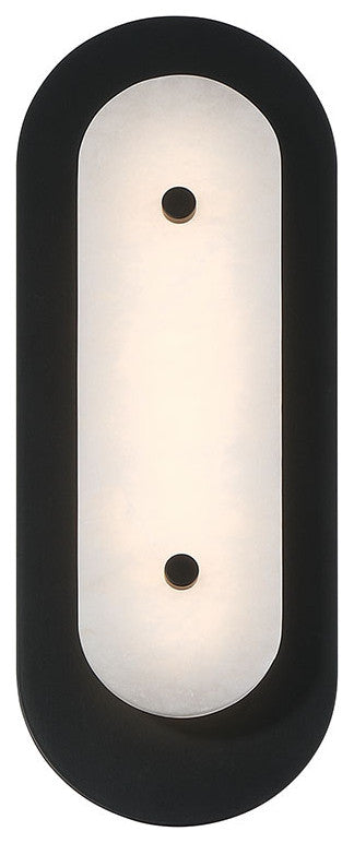 Tramore, Outdoor, 16", Powder Coat Black, Alabaster