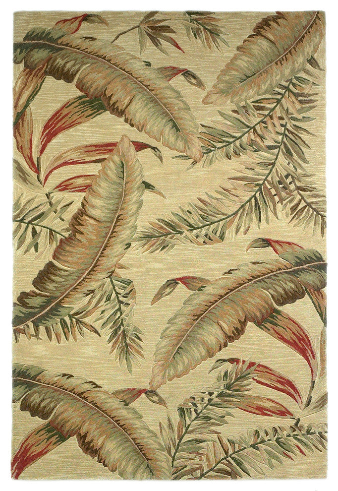 Sparta 3124 Ivory Ferns Rug, 5'6" Round