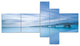 Industrial Pier in the Sea, Seascape Canvas Art Print, 60"x32", 5 panels