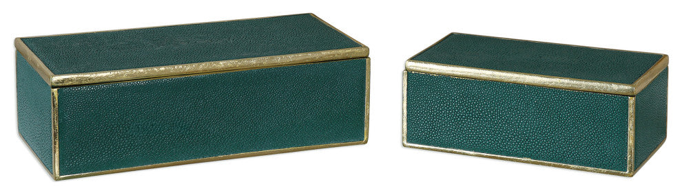 Uttermost Karis Emerald Green Boxes, Set of 2