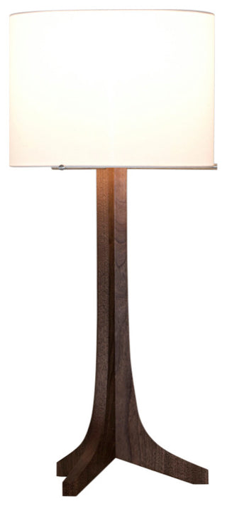 Nauta Table Lamp, Brushed Brass White Linen Shade
