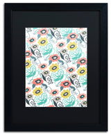 Elizabeth Caldwell 'Suzani Floral' Art, Black Frame, Black Mat, 16x20