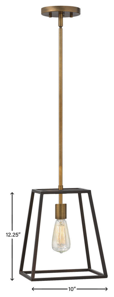 Hinkley Fulton Small Open Frame Pendant, Bronze