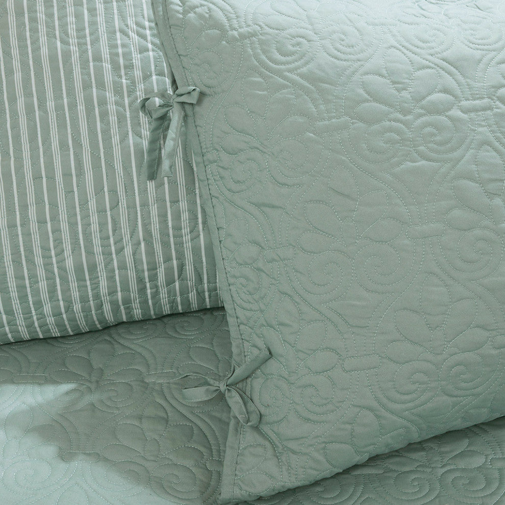 Madison Park Quebec 6 Piece Reversible Daybed Cover Set, Seafoam