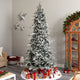 9.5' Flocked Manchester Spruce Faux Xmas Tree W/ 650 Lights & Bendable Branches