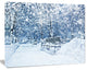 City Covered with Snow, Landscape Canvas Art Print, 20"x12"