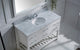 Caroline Estate 48" Single Bathroom Vanity Set, White, Italian Carra