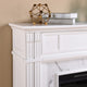 Aragon Faux Cararra Marble Media Fireplace, Electric