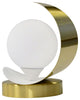 1 Light Table Lamp Aged Brass and Matte White Finish