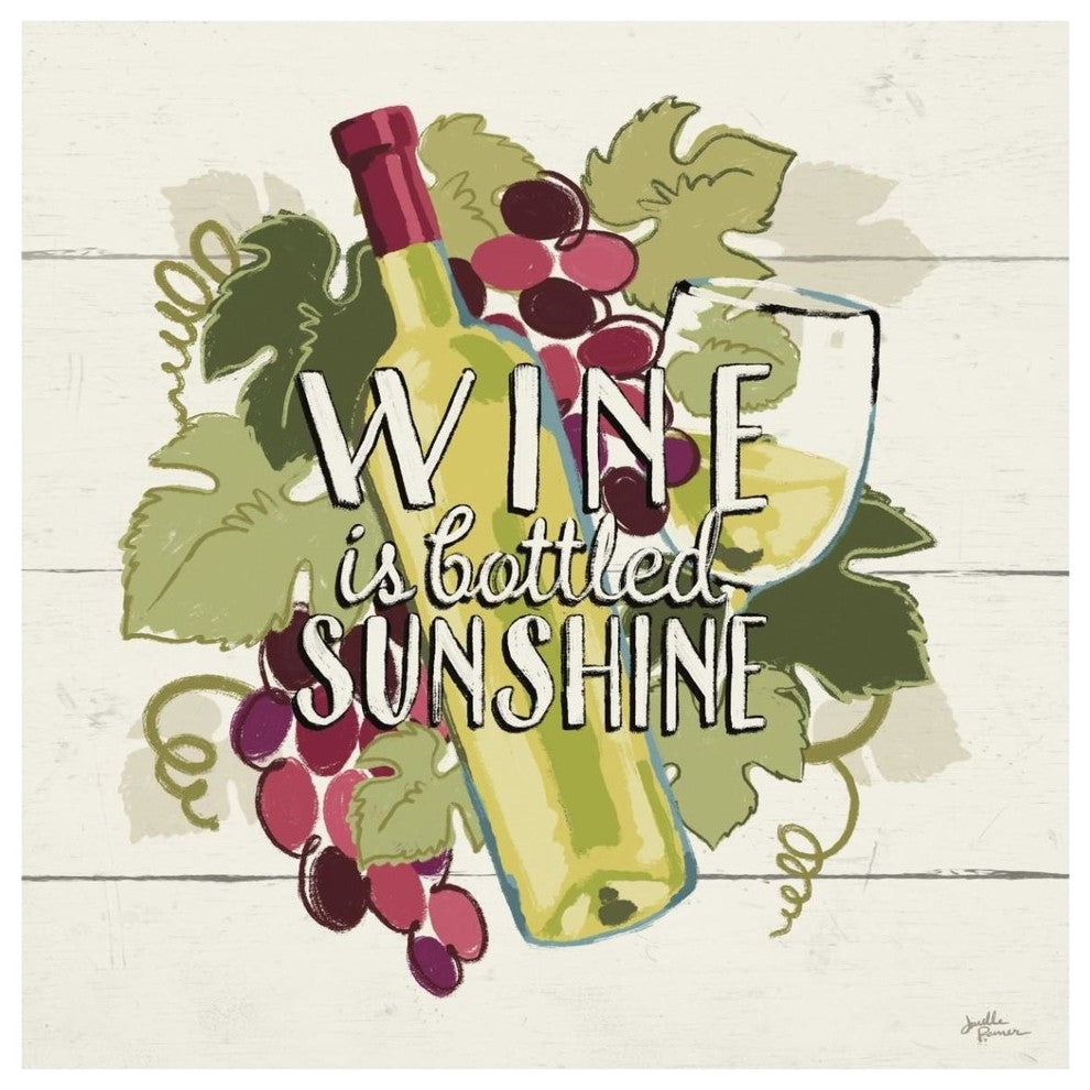 "Wine and Friends IV" Digital Paper Print by Janelle Penner, 42"x42"