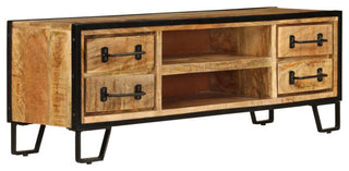 vidaXL TV Stand TV Unit Sideboard TV Console with Drawers Solid Mango Wood