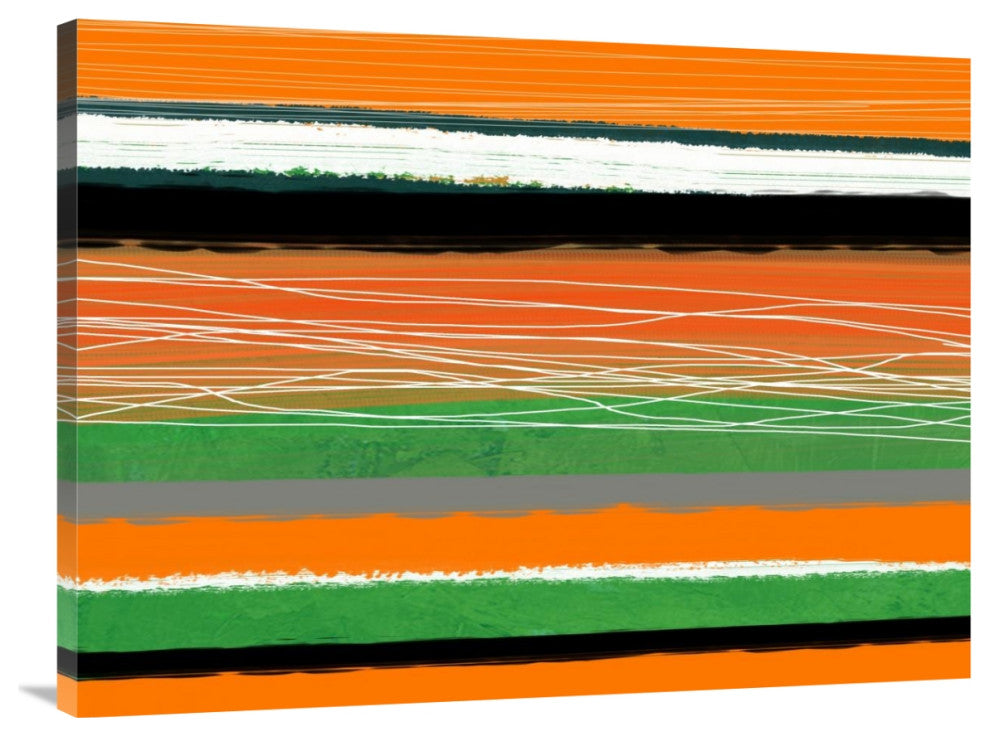 "Orange And Green Abstract 3" Fine Art Print