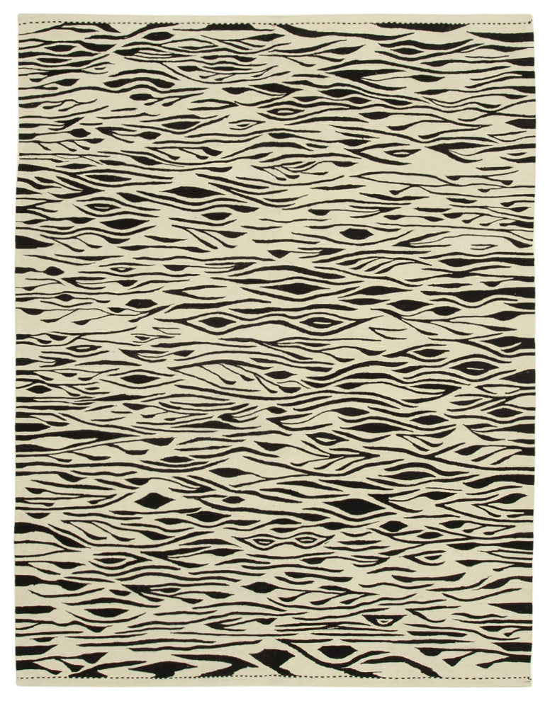 Rug N Carpet - Handmade Turkish 7' 3'' x 9' 6'' Modern Design Wool Kilim Rug