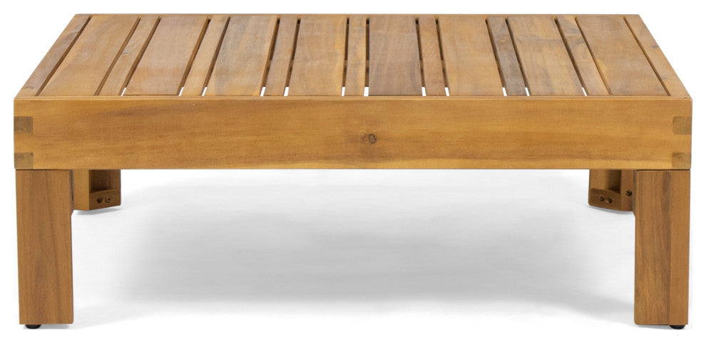 Allegra Outdoor Acacia Wood Coffee Table, Teak