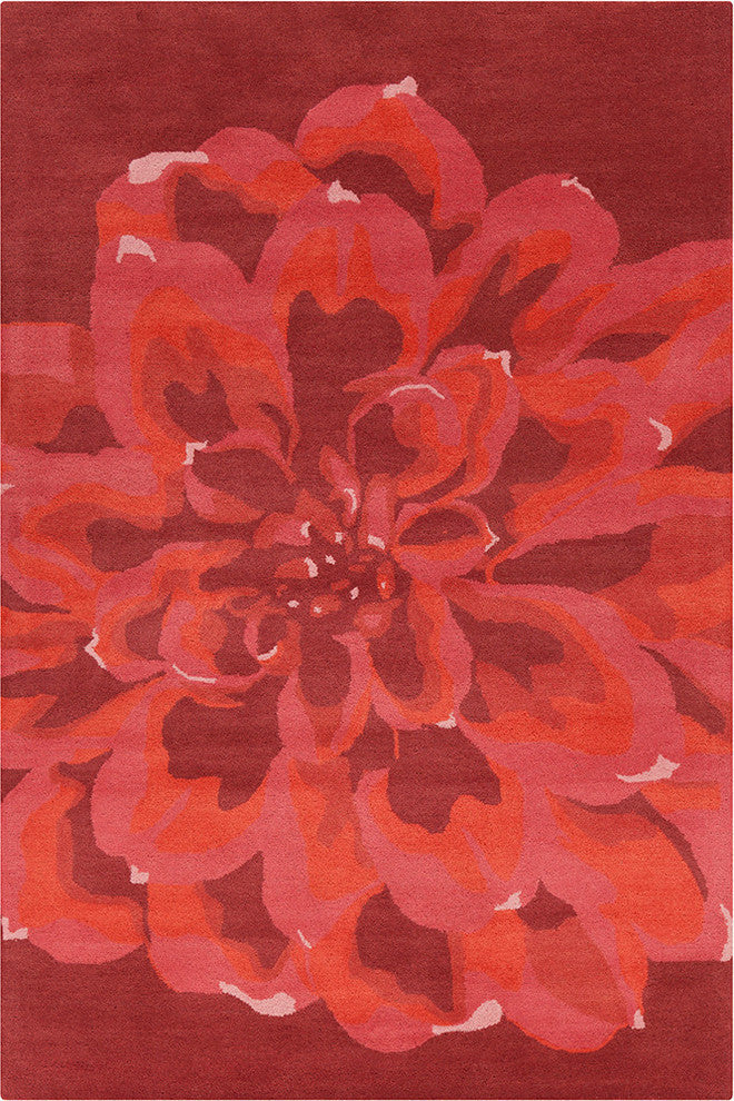 Allie Floral Contemporary Area Rug