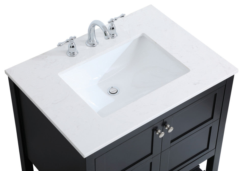 Tucker Black 30" Single Sink Bathroom Vanity