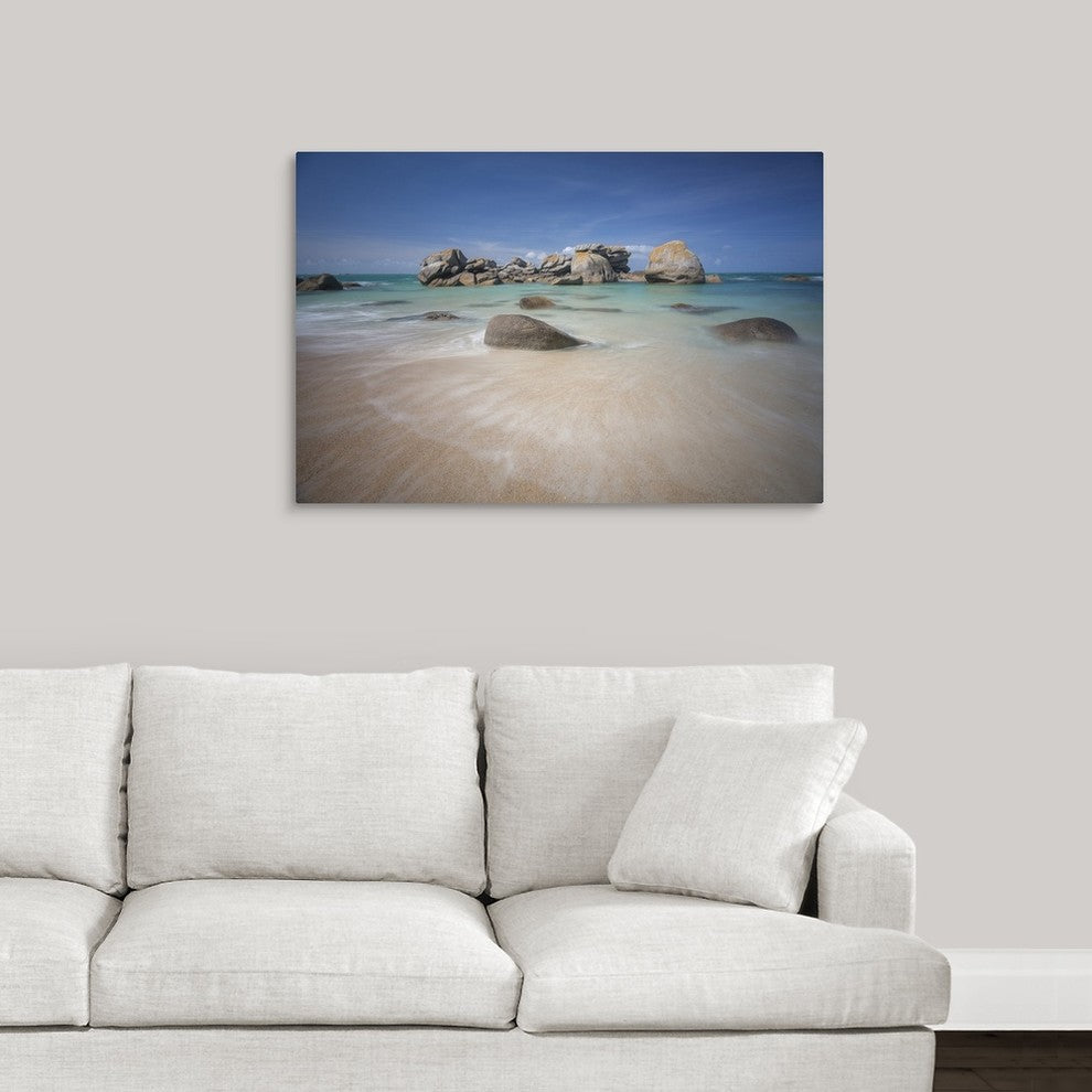 "Brignogan beach in Bretagne" Wrapped Canvas Art Print, 36"x24"x1.5"