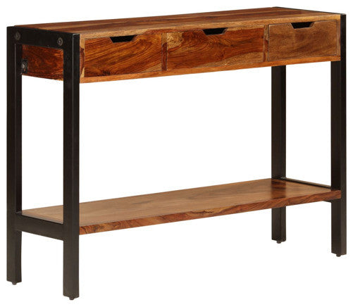 vidaXL Sideboard 3-Drawer Cupboard Sideboard Buffet Cabinet Solid Sheesham Wood