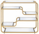 HomeRoots Modern yet Retro Gold And Glass Bar Table