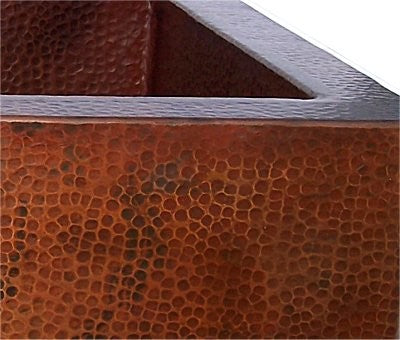 Farmhouse Hammered Copper Kitchen Sink