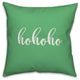 Hohoho, Light Green 18x18 Throw Pillow