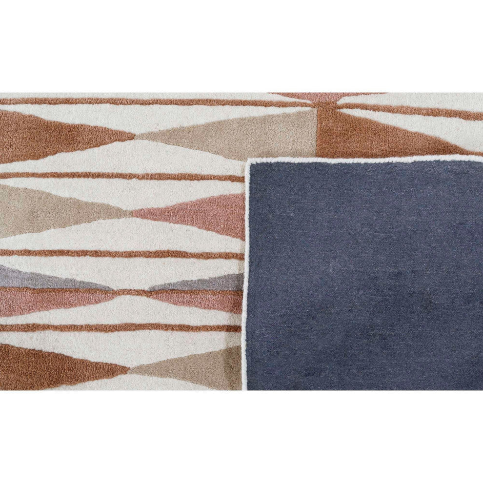 Retro Verve Area Rug, Rust, 5'x8'