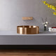 Fiorella Modern Round Vessel Sink, Brushed Rose Gold