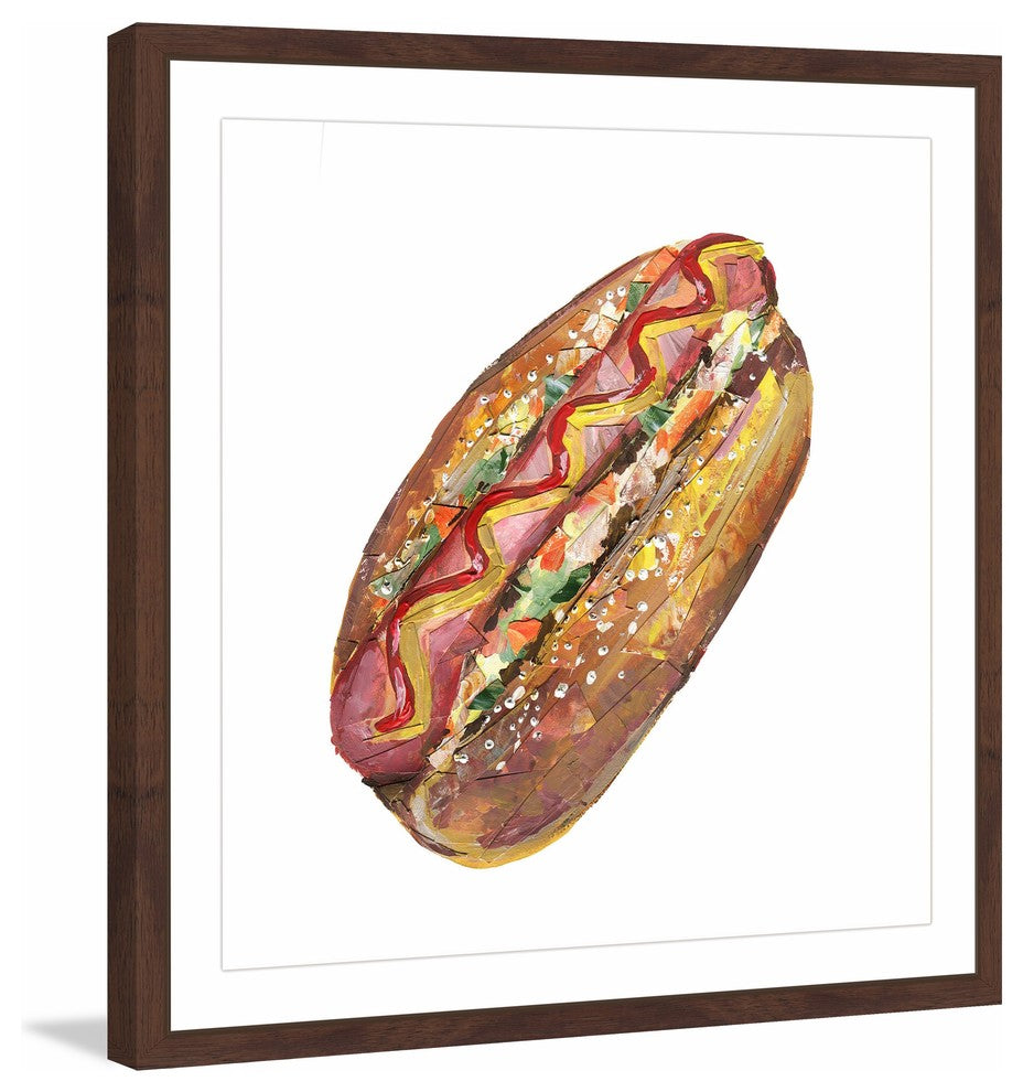 "Ultimate Hot Dog" Framed Painting Print, 18"x18"