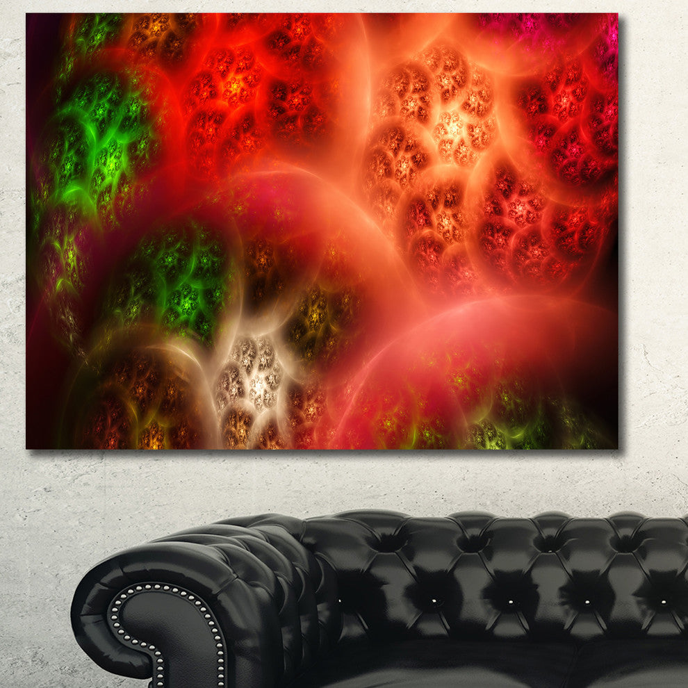 Red Magic Stormy Sky, Oversized Abstract Canvas Art Print, 60x40