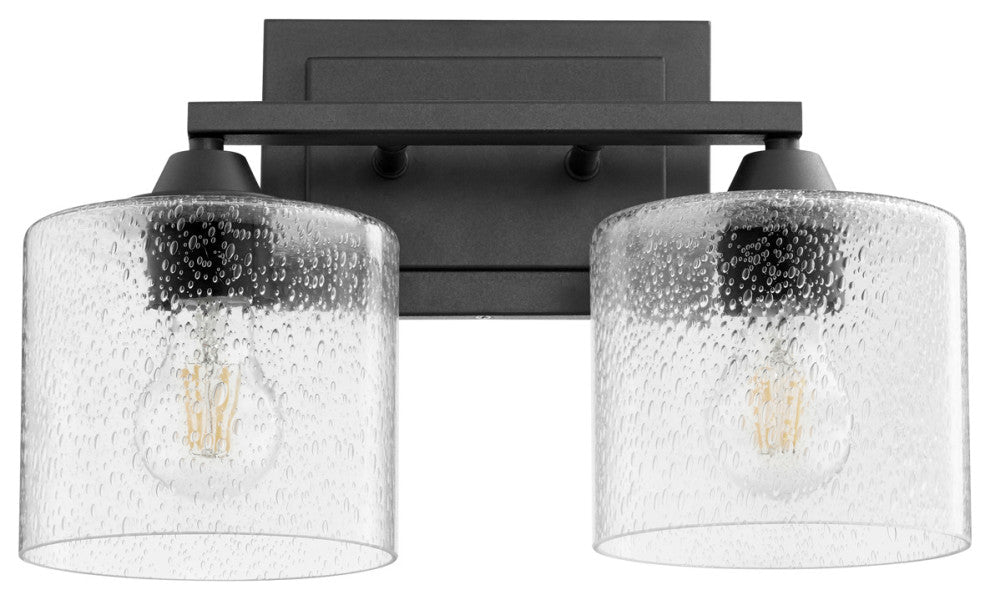Quorum 5202-2-69 Two Light Vanity, Black Finish