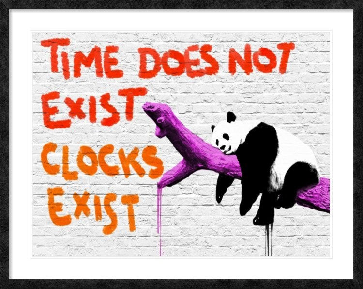 "Time does not exist" Framed Digital Print by Masterfunk Collective, 48x38"