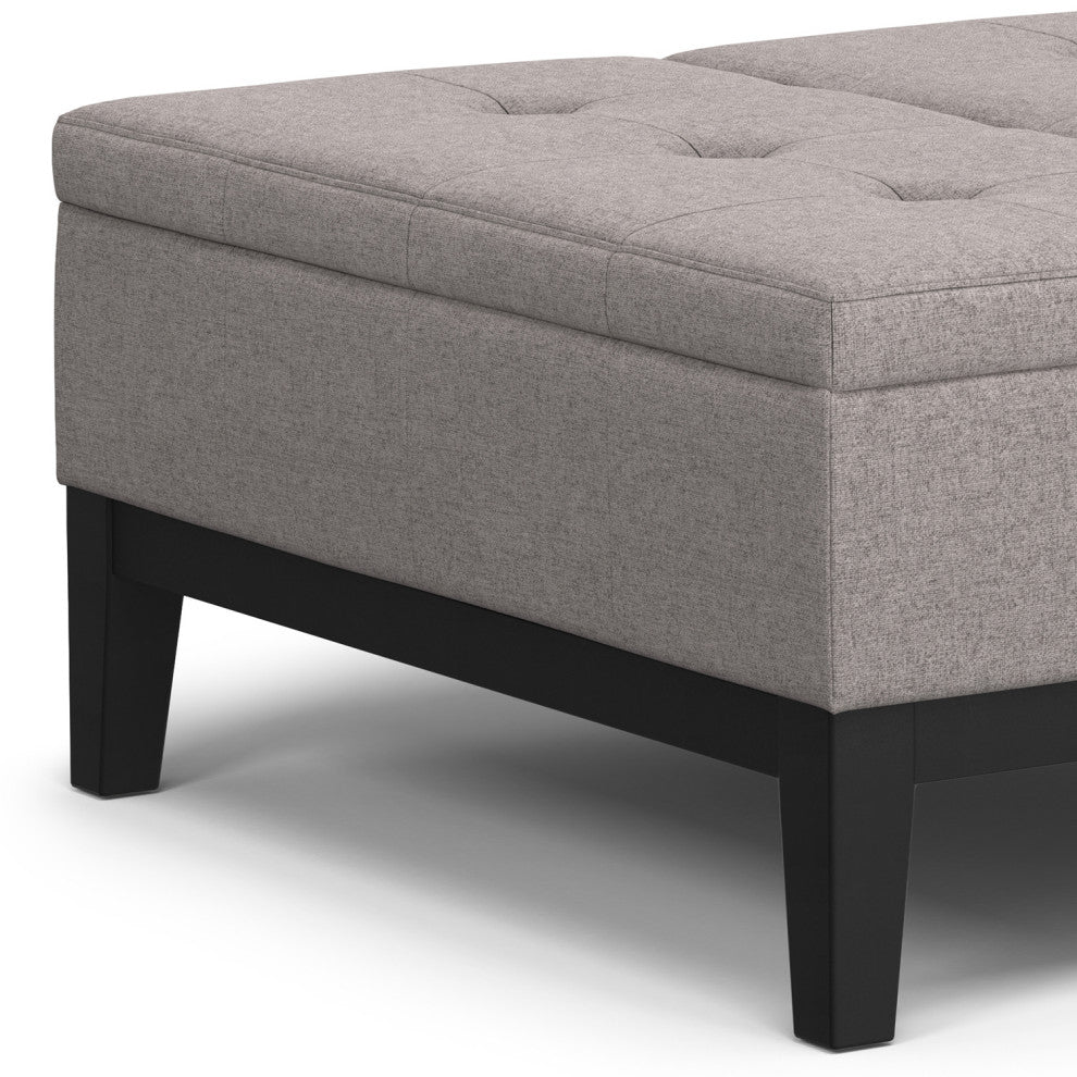 Dover Lift Top Coffee Table Storage Ottoman, Cloud Grey