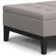 Dover Lift Top Coffee Table Storage Ottoman, Cloud Grey