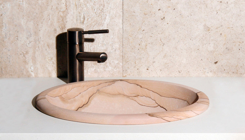 VUMO17 Sand Dune Honed Deck mount sink