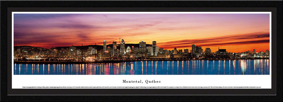 Montreal Skyline Panoramic Poster, Quebec , Select Frame
