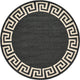 Unique Loom Charcoal Athens Modern 6' 0 x 6' 0 Round Rug