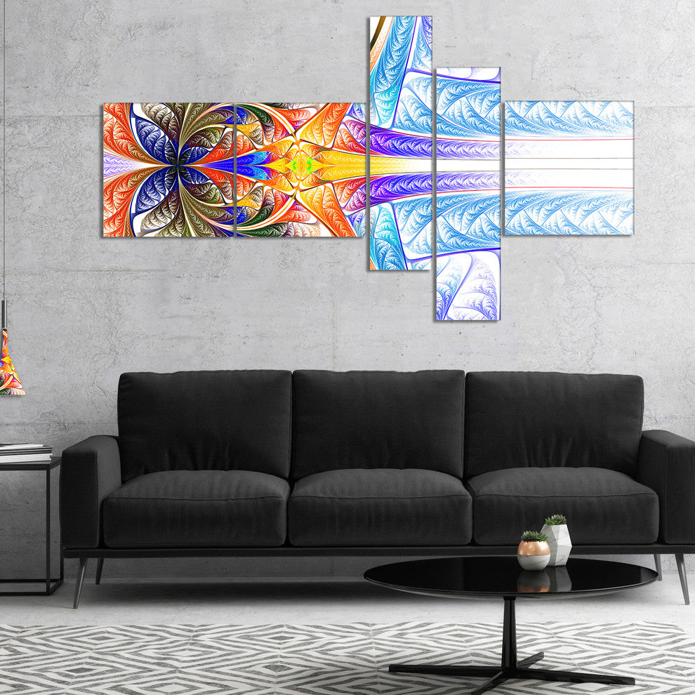 Strange Fractal Desktop, Large abstract art, 60"x32", 5 panels