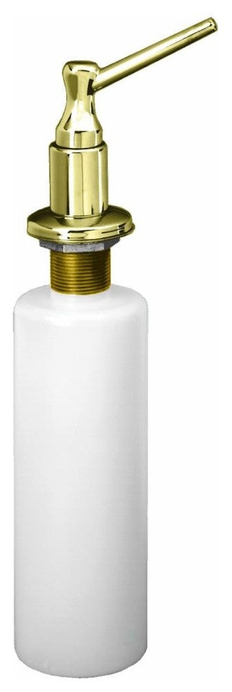 Standard Soap/Lotion Dispenser In Polished Brass, Polished Brass