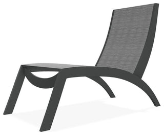 Dune Sling Stackable Outdoor Hydro-Lounge Chaise, Collect Charcoal/Graphite