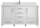 Aberdeen 60 Single Bathroom Vanity in White 1.5" Empira Quartz