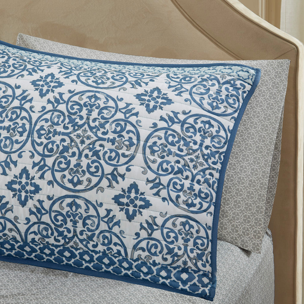 Madison Park Essentials Sybil 6 Piece Quilt Set With Cotton Bed Sheets