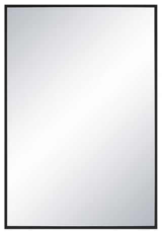 Gasel 30" Tall Rectangle Wall Mirror, Black