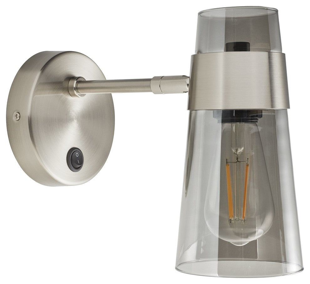 Ibiza Hallway Wall Sconce, Brushed Nickel