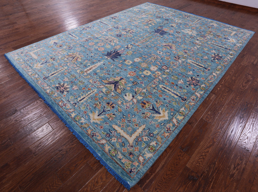 Turkish Oushak Hand-Knotted Wool Rug 9' 3" X 12' 5" - Q15595