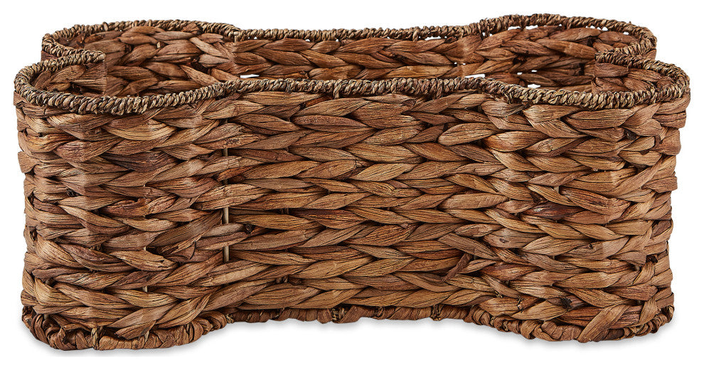 Bone Dry Dark Brown Hyacinth Bone Pet Basket Large