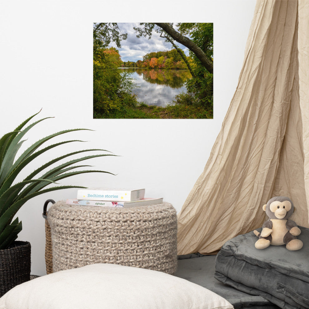 Lost in Autumn Color Landscape Photo, Rural Unframed Wall Art Print, 16" X 20"